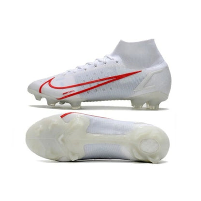 Chuteira Nike Mercurial Superfly 8 Elite Campo FG - Branco/Vermelho
