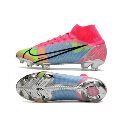 Chuteira Nike Mercurial Superfly 8 Elite Campo FG - Rosa/Azul